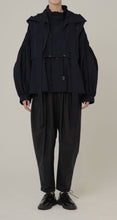 画像をギャラリービューアに読み込む, 4WAY Pin tuck Nylon Short Mountain Jacket All Black
