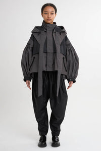 4WAY Pin tuck Nylon Short Mountain Jacket 3Colors