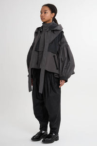 4WAY Pin tuck Nylon Short Mountain Jacket 3Colors
