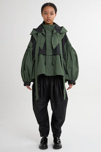 4WAY Pin tuck Nylon Short Mountain Jacket 3Colors