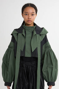 4WAY Pin tuck Nylon Short Mountain Jacket 3Colors