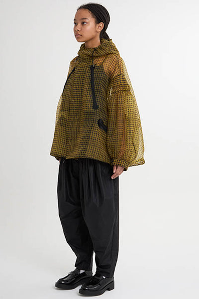 See-thorough Gingham Check Anorak 2colors