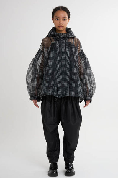 See-thorough Gingham Check Anorak Monotone Check