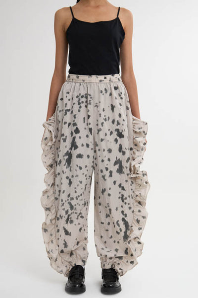 Frills Nylon Pants 2Colors