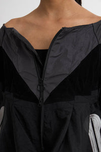 Boat Neck Layered Windbreaker 3Colors