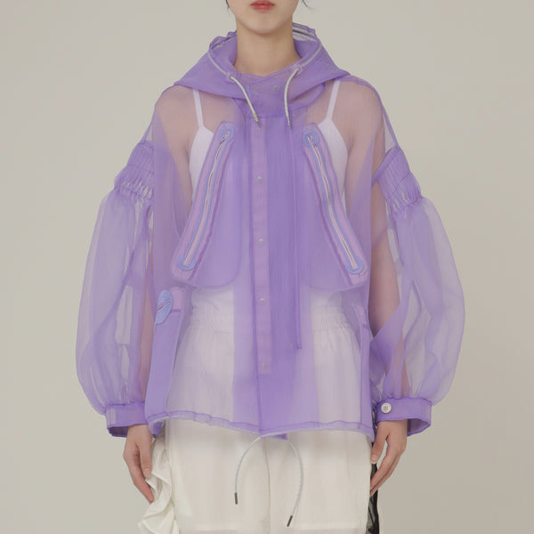 See-through Pin tuck Short Mods Jacket 3 Color