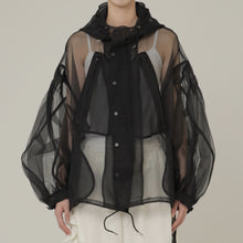 画像をギャラリービューアに読み込む, See-through Pin tuck Short Mods Jacket 3 Color
