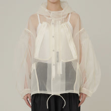 画像をギャラリービューアに読み込む, See-through Pin tuck Short Mods Jacket 3 Color
