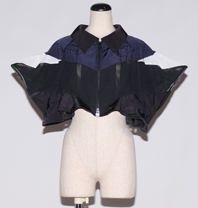!Pre-Order! Tuck panel jacket:Black Crazy