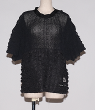 画像をギャラリービューアに読み込む, !Pre-Order! Shirring lace Blouse  Black
