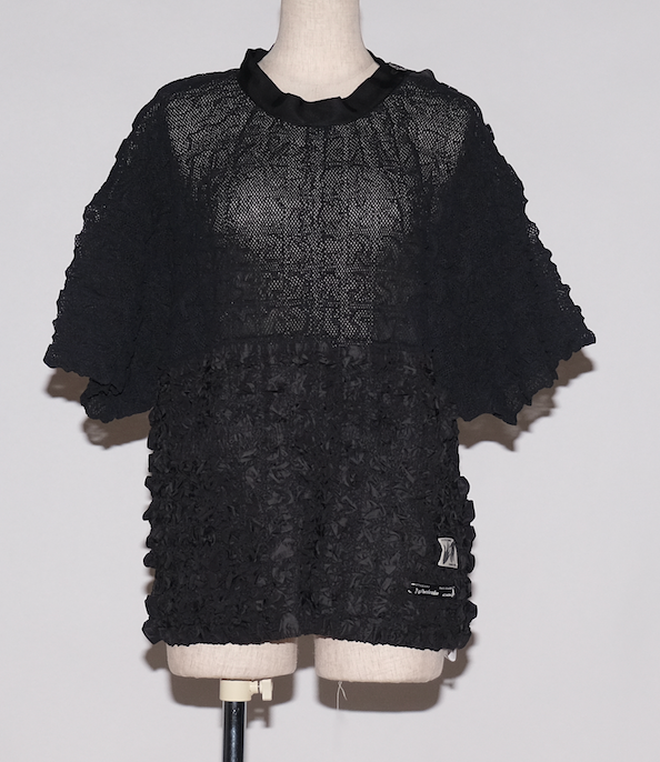 !Pre-Order! Shirring lace Blouse  Black