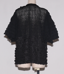 !Pre-Order! Shirring lace Blouse  Black