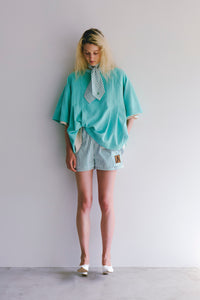 !Pre-Order! Tuck seed stitch tee Ecru