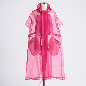 See-through French Sleeve Cape Dress