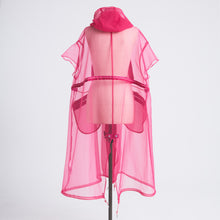 画像をギャラリービューアに読み込む, See-through French Sleeve Cape Dress
