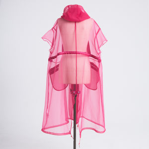 See-through French Sleeve Cape Dress