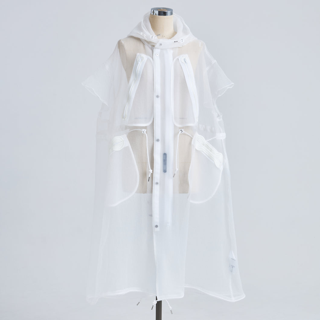 See-through French Sleeve Cape Dress
