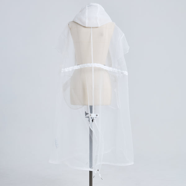 See-through French Sleeve Cape Dress