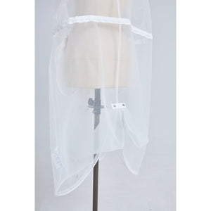 See-through French Sleeve Cape Dress