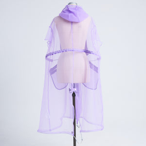 See-through French Sleeve Cape Dress