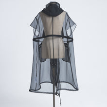 画像をギャラリービューアに読み込む, See-through French Sleeve Cape Dress

