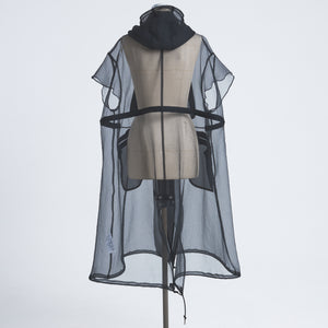See-through French Sleeve Cape Dress