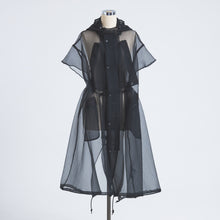 画像をギャラリービューアに読み込む, See-through French Sleeve Cape Dress
