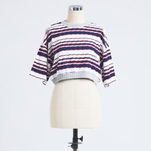 画像をギャラリービューアに読み込む, 2Way Stripe Short Tee 2Colors
