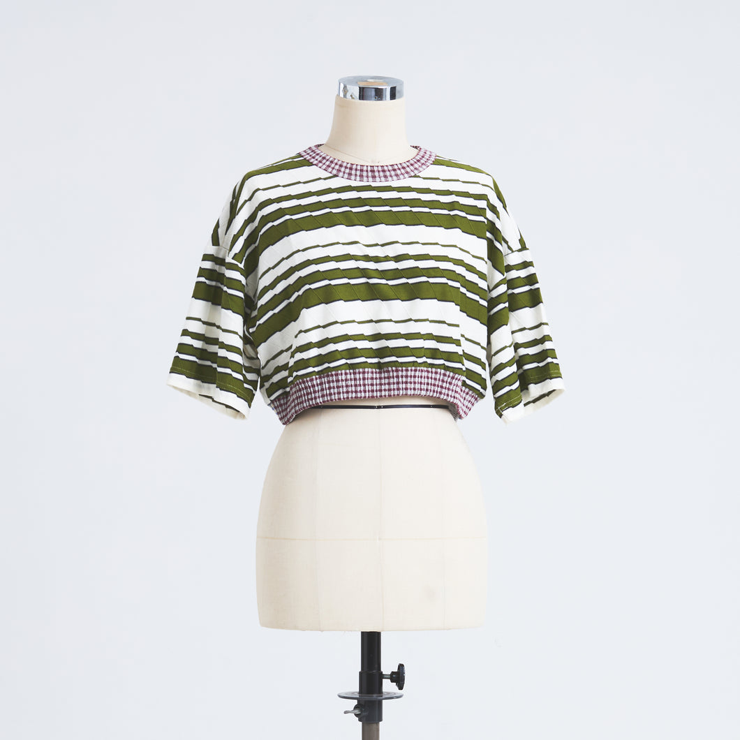 2Way Stripe Short Tee 2Colors