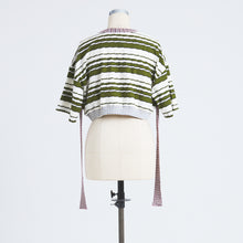画像をギャラリービューアに読み込む, 2Way Stripe Short Tee 2Colors
