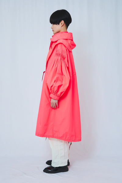 !Pre order!  2WAY Pin tuck Nylon Long Mods coat 4colors