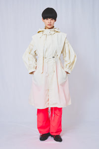 !Pre order!  2WAY Pin tuck Nylon Long Mods coat 4colors