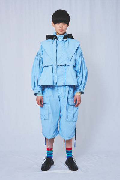!Pre order! 4WAY Pin tuck Nylon Short Mods Jacket 4Colors