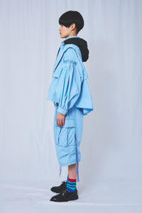!Pre order! 4WAY Pin tuck Nylon Short Mods Jacket 4Colors