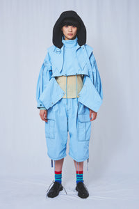 !Pre order! 4WAY Pin tuck Nylon Short Mods Jacket 4Colors