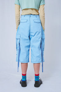 !Pre order!  Pin tuck cargo cropped pants 4colors