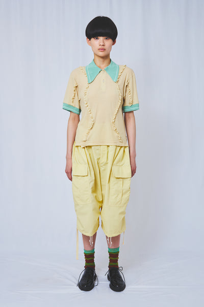 !Pre order!  Wavy Frill polo shirt 2colors