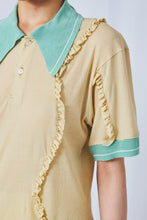 画像をギャラリービューアに読み込む, !Pre order!  Wavy Frill polo shirt 2colors
