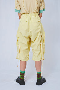 !Pre order!  Pin tuck cargo cropped pants 4colors