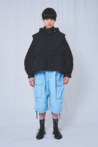 !Pre order! 4WAY Pin tuck Nylon Short Mods Jacket 4Colors