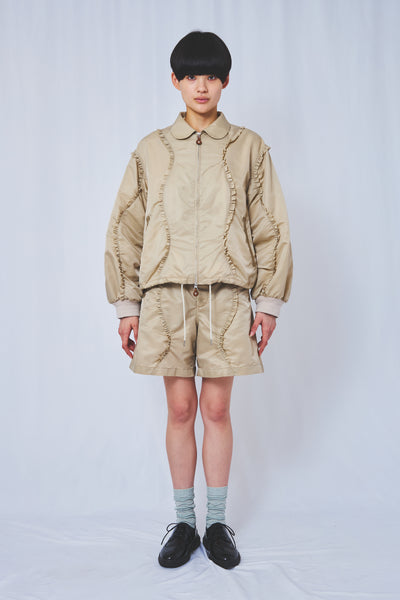 !Pre order!  Wavy Frill Flight jacket 2colors