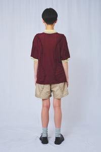!Pre order!  Wavy Frill polo shirt 2colors