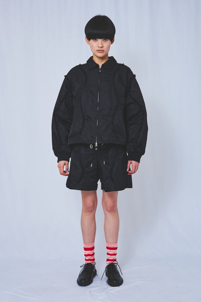Wavy Frill Flight jacket 2colors