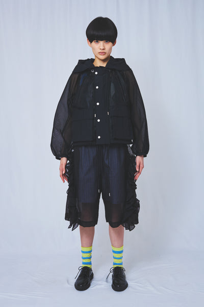 Reversible see-through Jacket Black