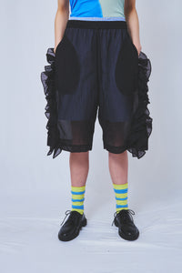 !Pre order!  See-through frill pants 2colors