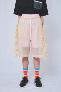 !Pre order!  See-through frill pants 2colors