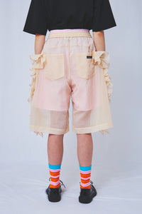!Pre order!  See-through frill pants 2colors