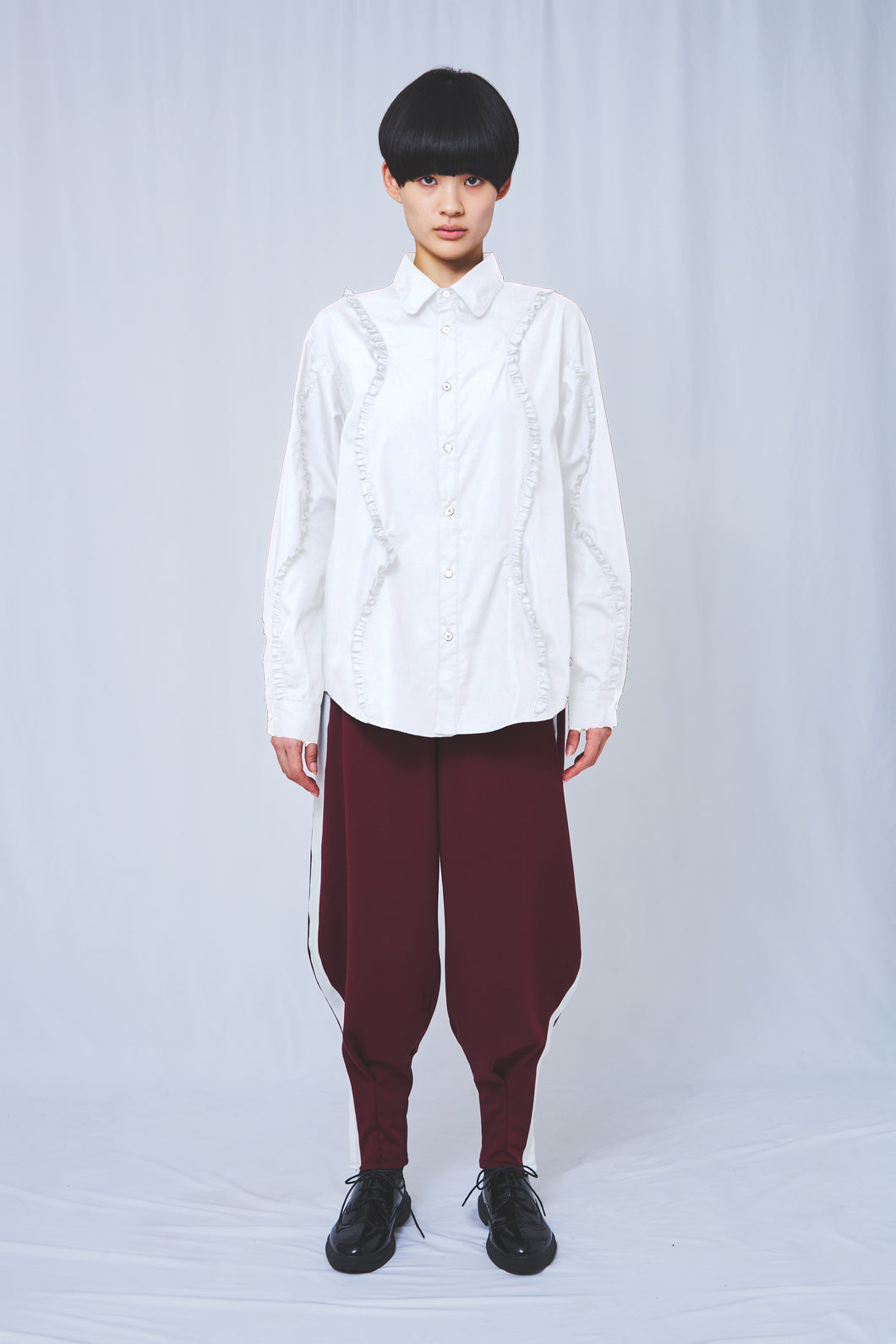 !Pre order!  Wavy Frill Shirt 3colors
