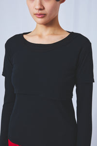 !Pre order!  Layered jersey top 2colors