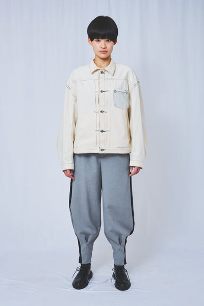 !Pre order!  PVC pocket Denim Jacket 2colors